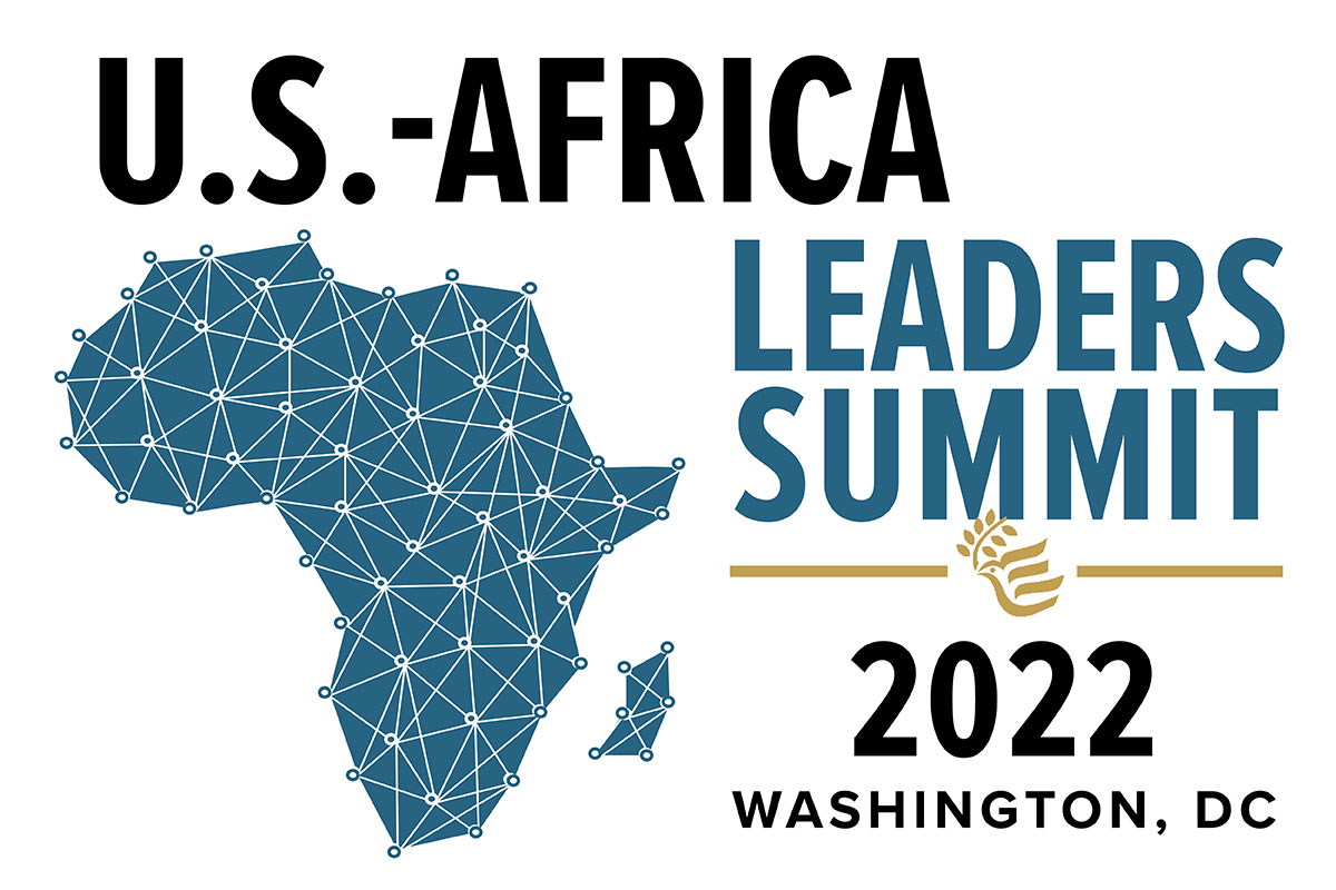 U.S.-African Summit banner with Africa continent