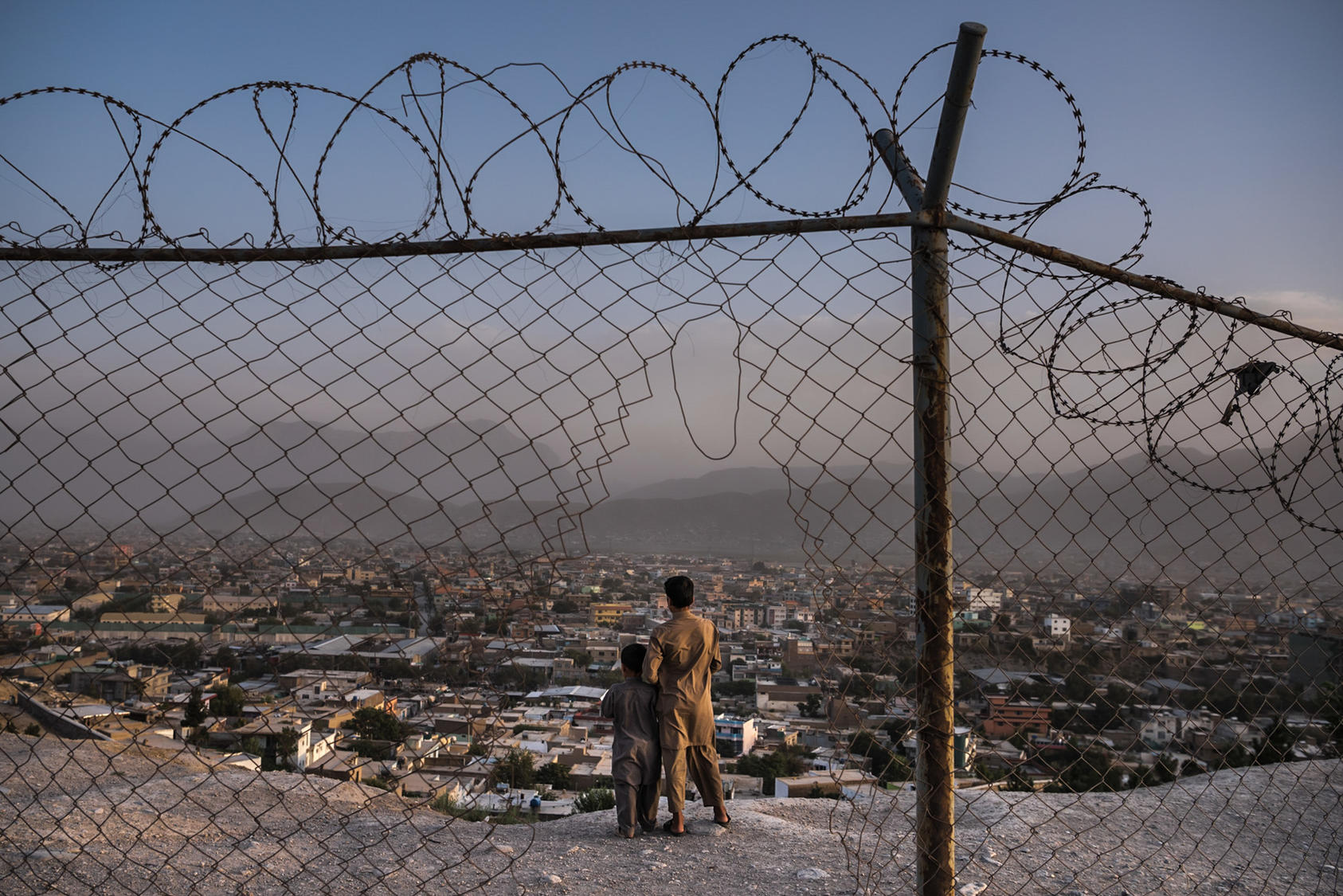 A hilltop overlooking Kabul, Aug. 15, 2016, where a $100 million Saudi-funded mosque and education complex was scheduled for completion this year -- but he site remains a dusty lot.