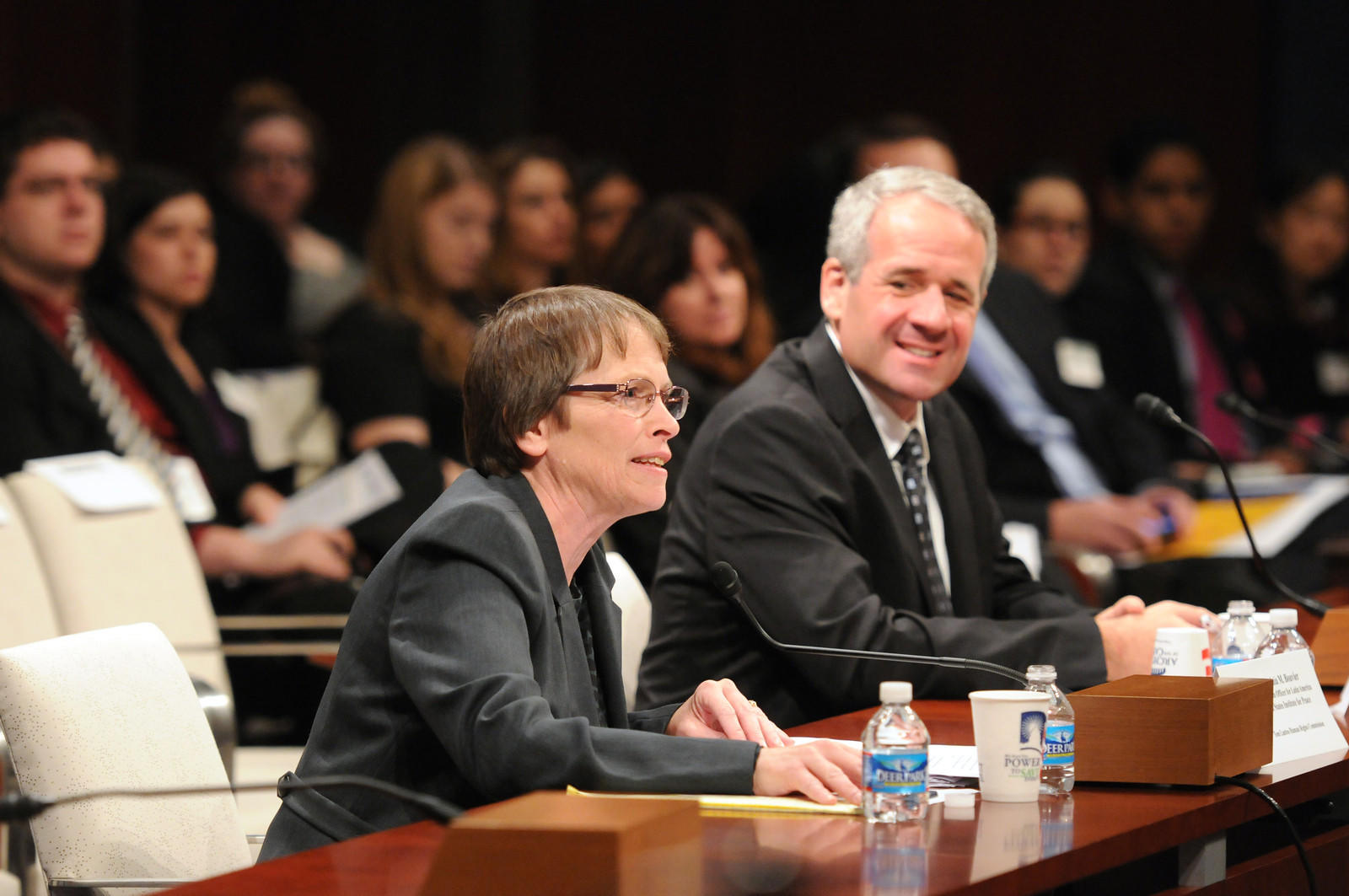 Ginny Bouvier testifying before the Tom Lantos Human Rights Commission, 2013.