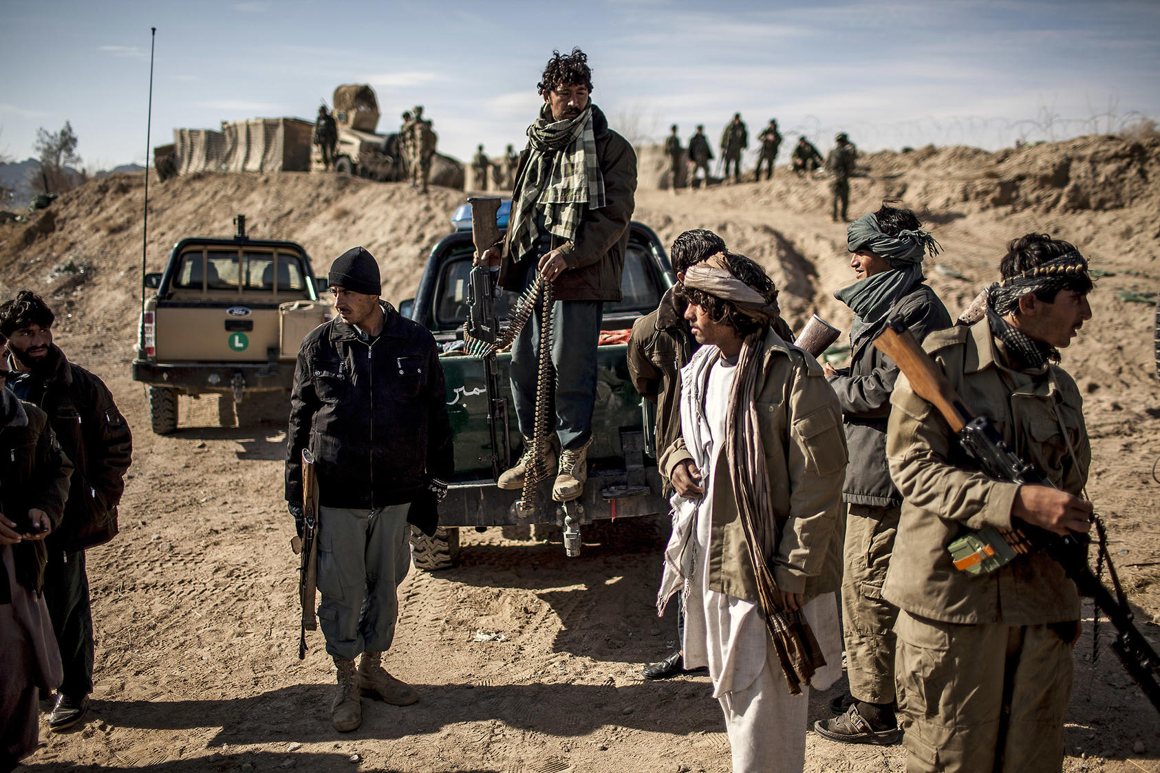 Local Afghan police in Kakeran, Afghanistan, Feb. 18, 2013. While some militias the U.S. helped create — to protect areas from the Taliban as the American military reduced its footprint in the country — are operating as hoped, others have a reputation for abuse and banditry. (Bryan Denton/The New York Times)