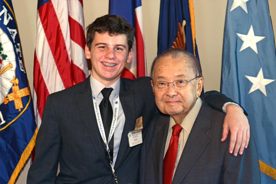 Senator Inouye with NPEC Winner from Hawaii, Matthew Beattie-Callahan, June 2012