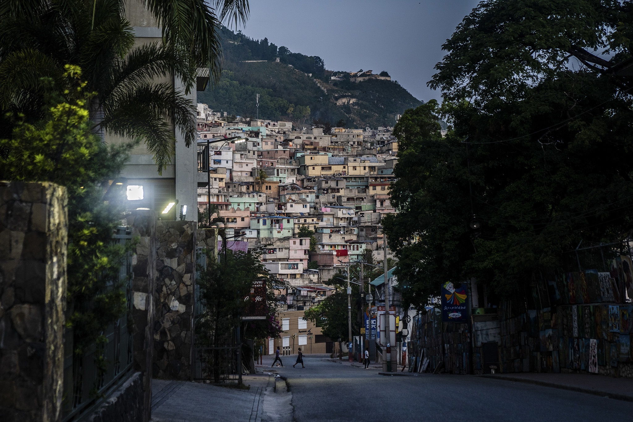 Morning in a neighborhood of Port-Au-Prince, Haiti. July 18, 2021. (Federico Rios/The New York Times)