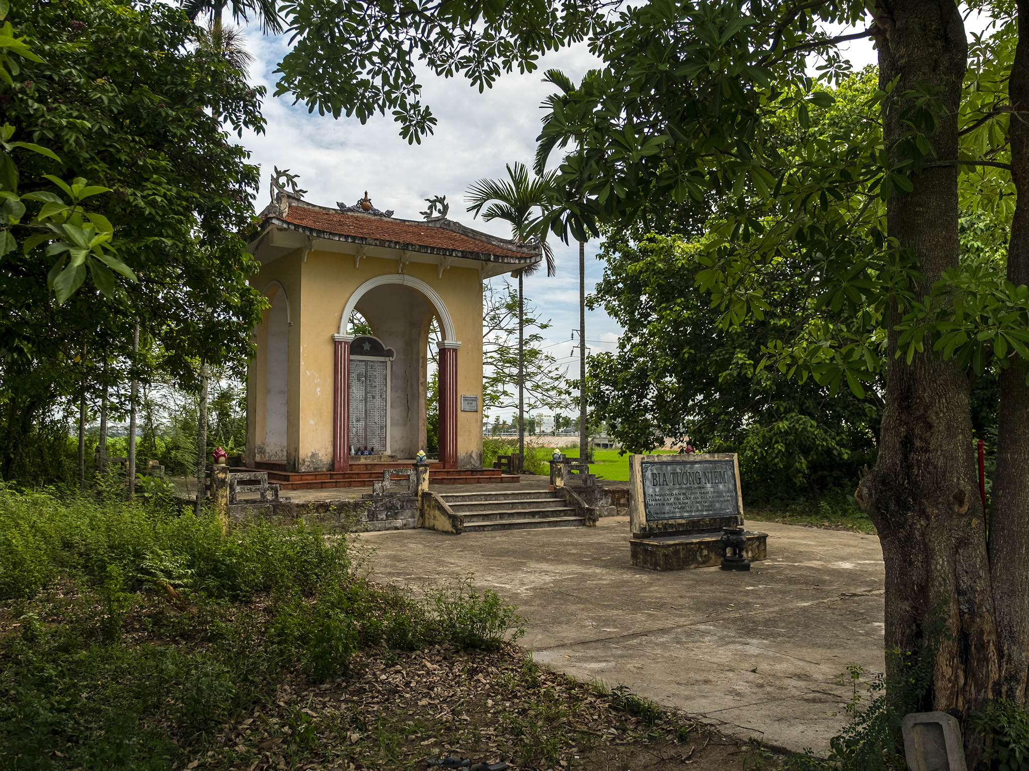 A memorial site marks the area in Vietnam where South Korean marines were accused of killing more than 70 unarmed Vietnamese civilians in 1968, in Quang Nam Province, Vietnam on July 12, 2021. (Linh Pham/The New York Times)
