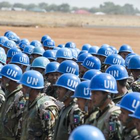Over 200 Nepalese peacekeepers arrive in Juba, South Sudan, as part of the U.N. Mission in South Sudan. (Isaac Billy/U.N. Photo)
