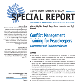 Conflict Management Training for Peacekeepers cover