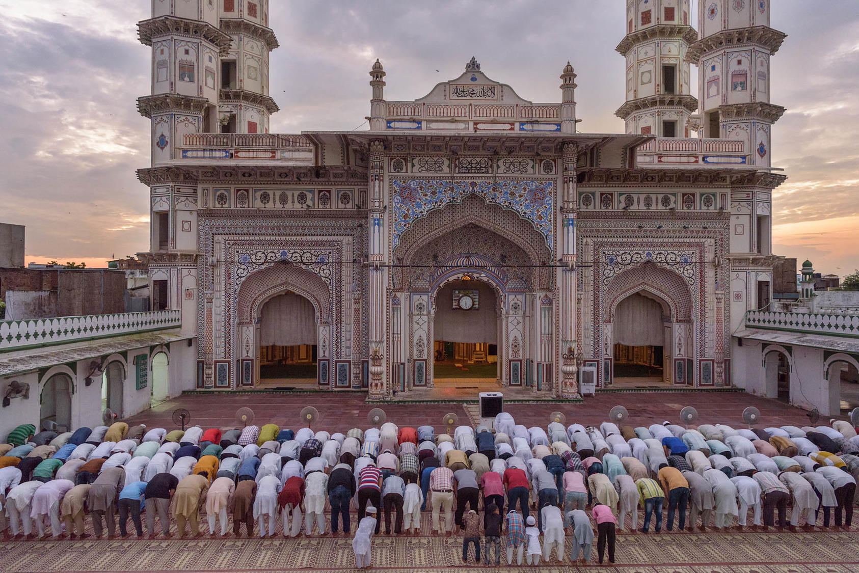 Muslims pray at a mosque in Tonk, India, on Sept. 28, 2019. (Smita Sharma/The New York Times)