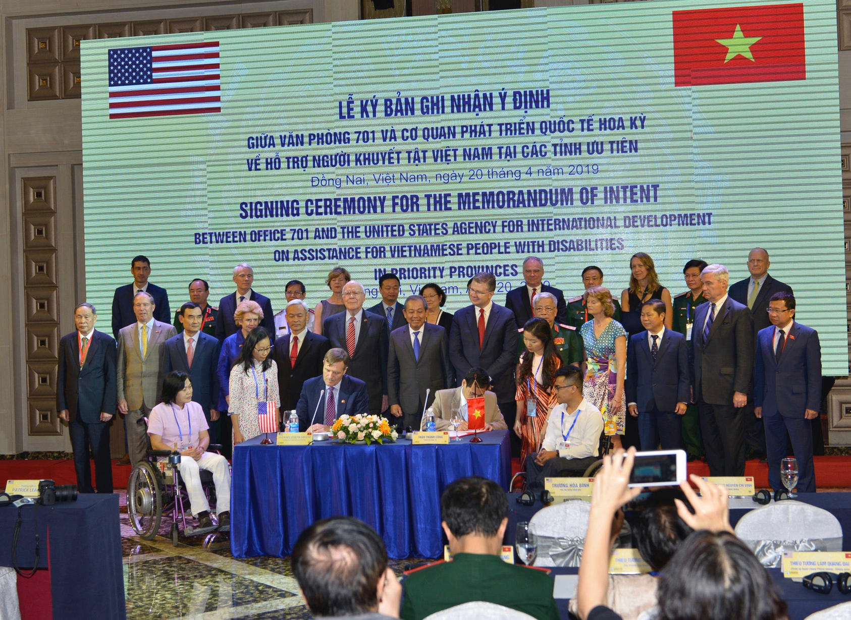 Signing of the Memorandum of Intent for New Partnership on Disabilities Assistance Bien Hoa City, April 20, 2019. (Nguyen Thac Phuong/USAID)