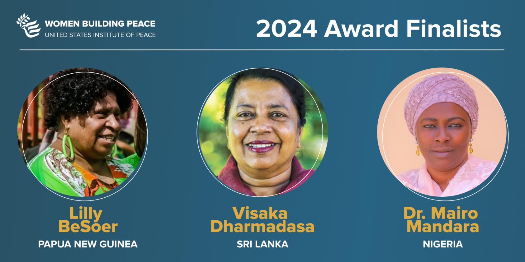 2024 Women Building Peace Award Finalists