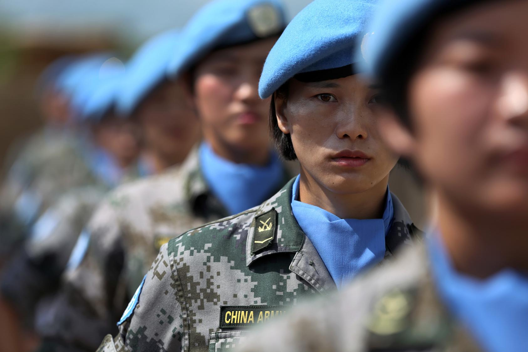 Chinese peacekeepers serving with the United Nations in Juba, South Sudan, Oct. 2, 2017. (Eric Kanalstein / U.N. Mission in South Sudan)