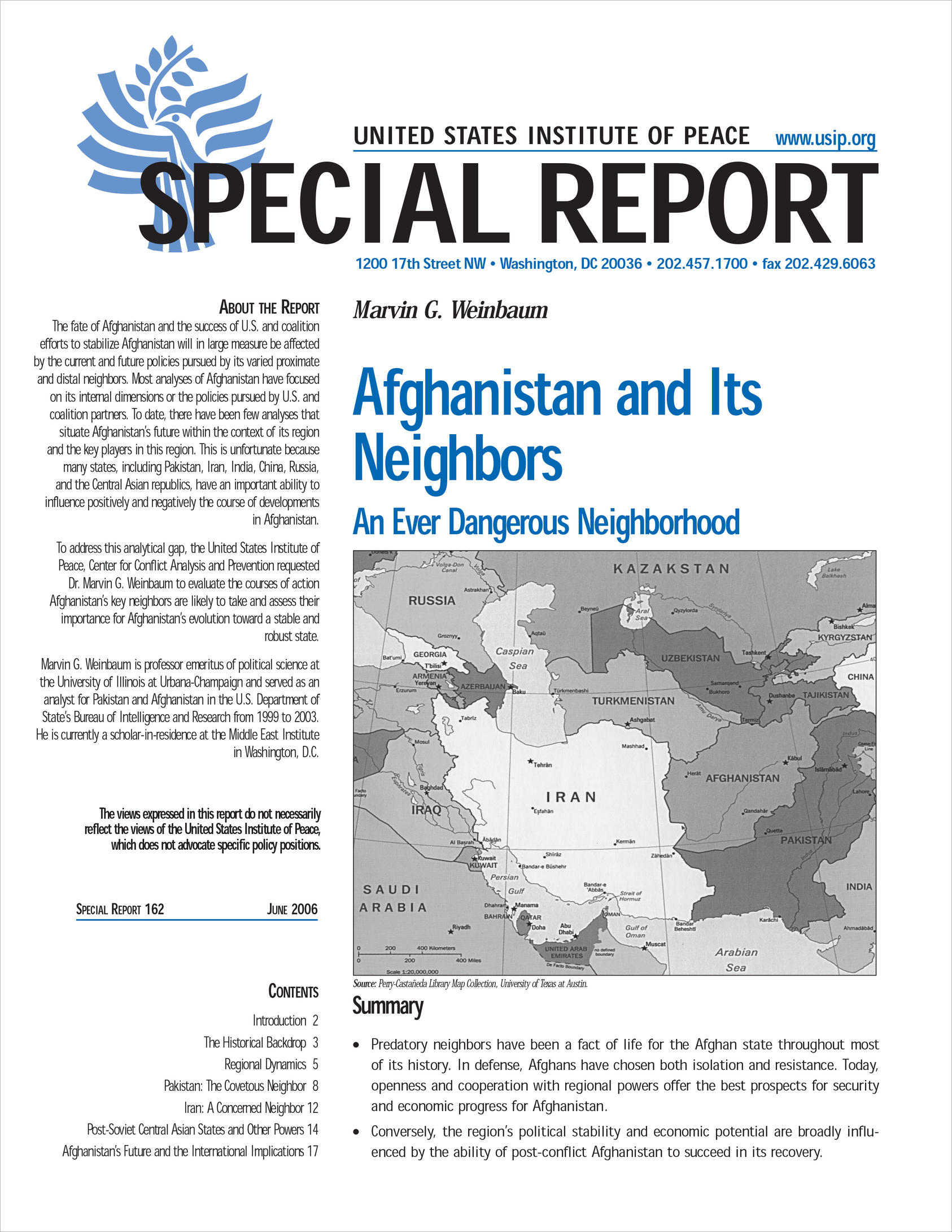 Afghanistan and Its Neighbors An Ever Dangerous Neighborhood United States Institute of Peace