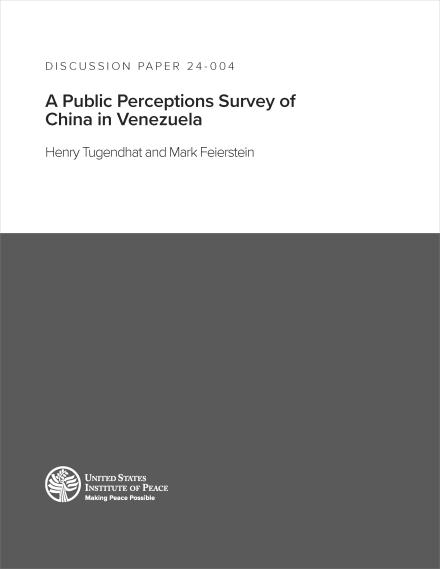 A Public Perceptions Survey of China in Venezuela discussion paper cover