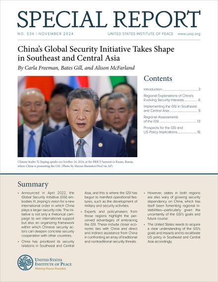 China’s Global Security Initiative Takes Shape in Southeast and Central Asia report cover