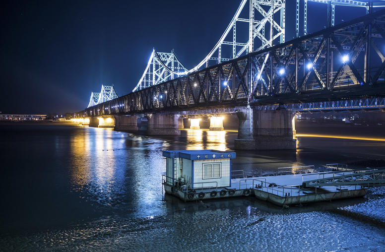 The Sino-Korean Friendship Bridge that connects North Korea to China, in Dandong, China. (Lam Yik Fei/The New York Times)