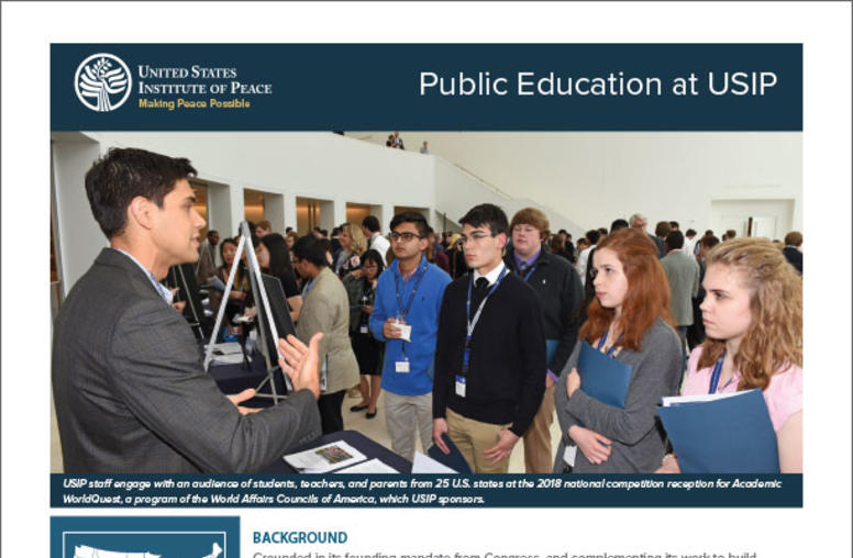 Public Education at USIP