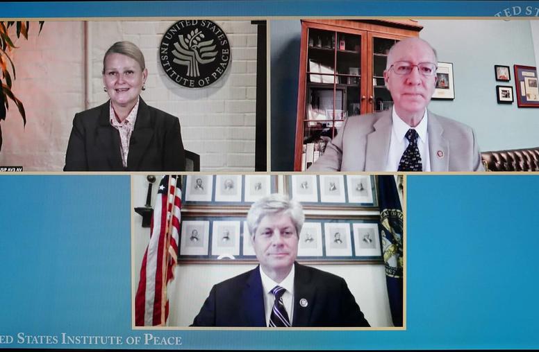 Lise Grande (top left); Rep. Bill Foster (D-IL) U.S. Representative from Illinois (top right); Rep. Jeff Fortenberry (R-NE) U.S. Representative from Nebraska (bottom center)