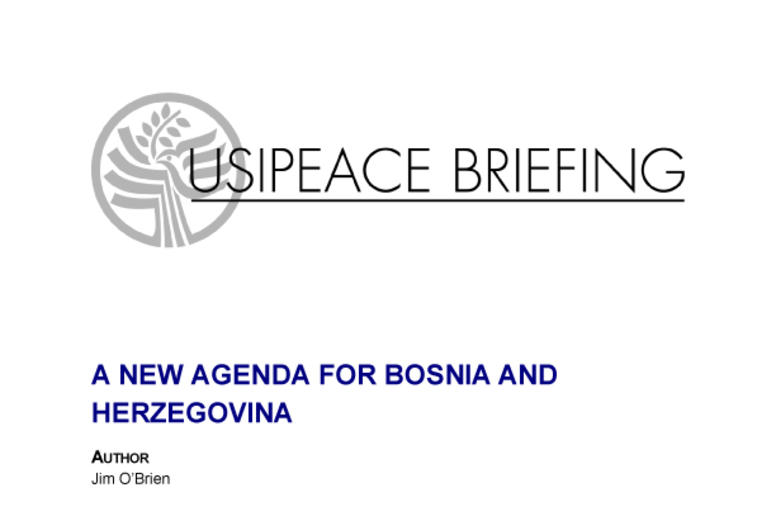 A New Agenda for Bosnia and Herzegovina