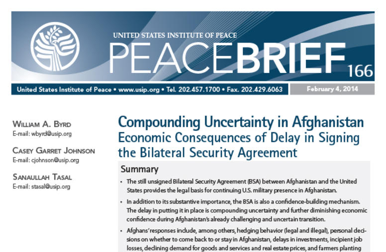 Compounding Uncertainty in Afghanistan