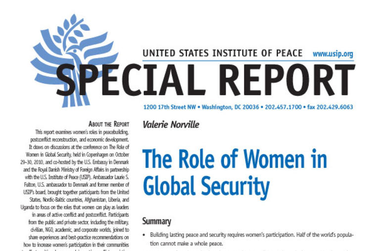 The Role of Women in Global Security