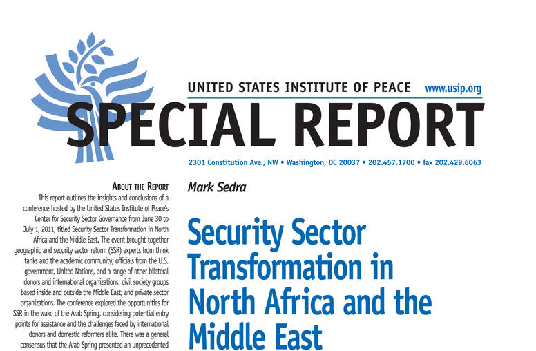Security Sector Transformation in North Africa and the Middle East