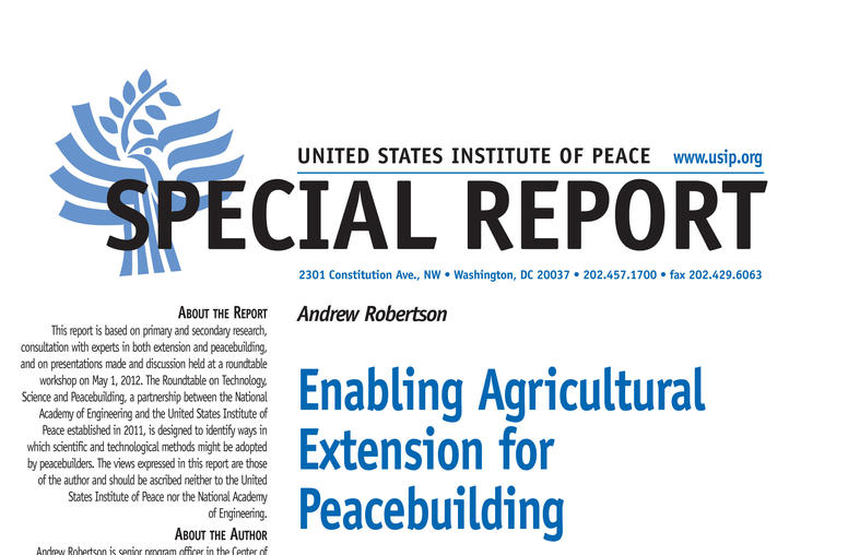 Enabling Agricultural Extension for Peacebuilding