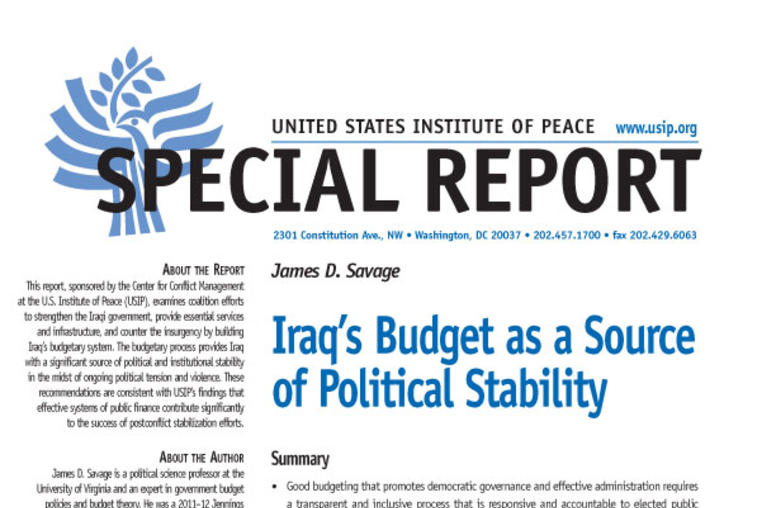 Iraq’s Budget as a Source of Political Stability