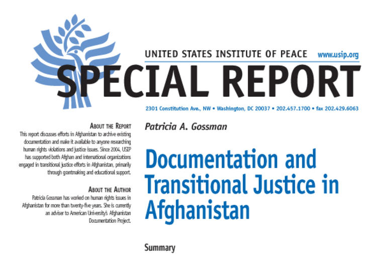 Documentation and Transitional Justice in Afghanistan