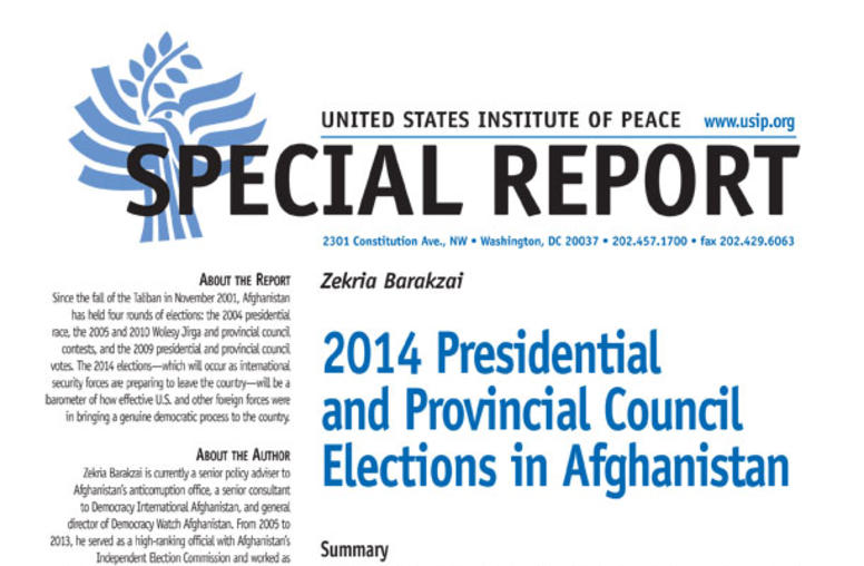 2014 Presidential and Provincial Council Elections in Afghanistan