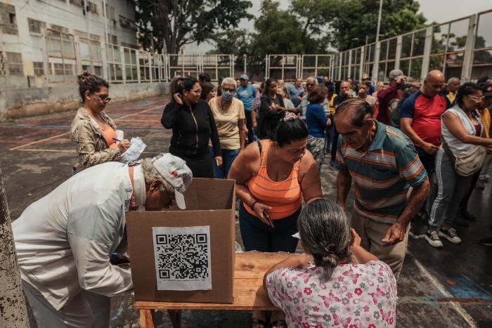 Venezuelans voted in a primary election held by the opposition in Caracas on Oct. 22, 2023. This July, for the first time in more than a decade, Venezuelans will vote in a presidential election. (Adriana Loureiro Fernandez/The New York Times)